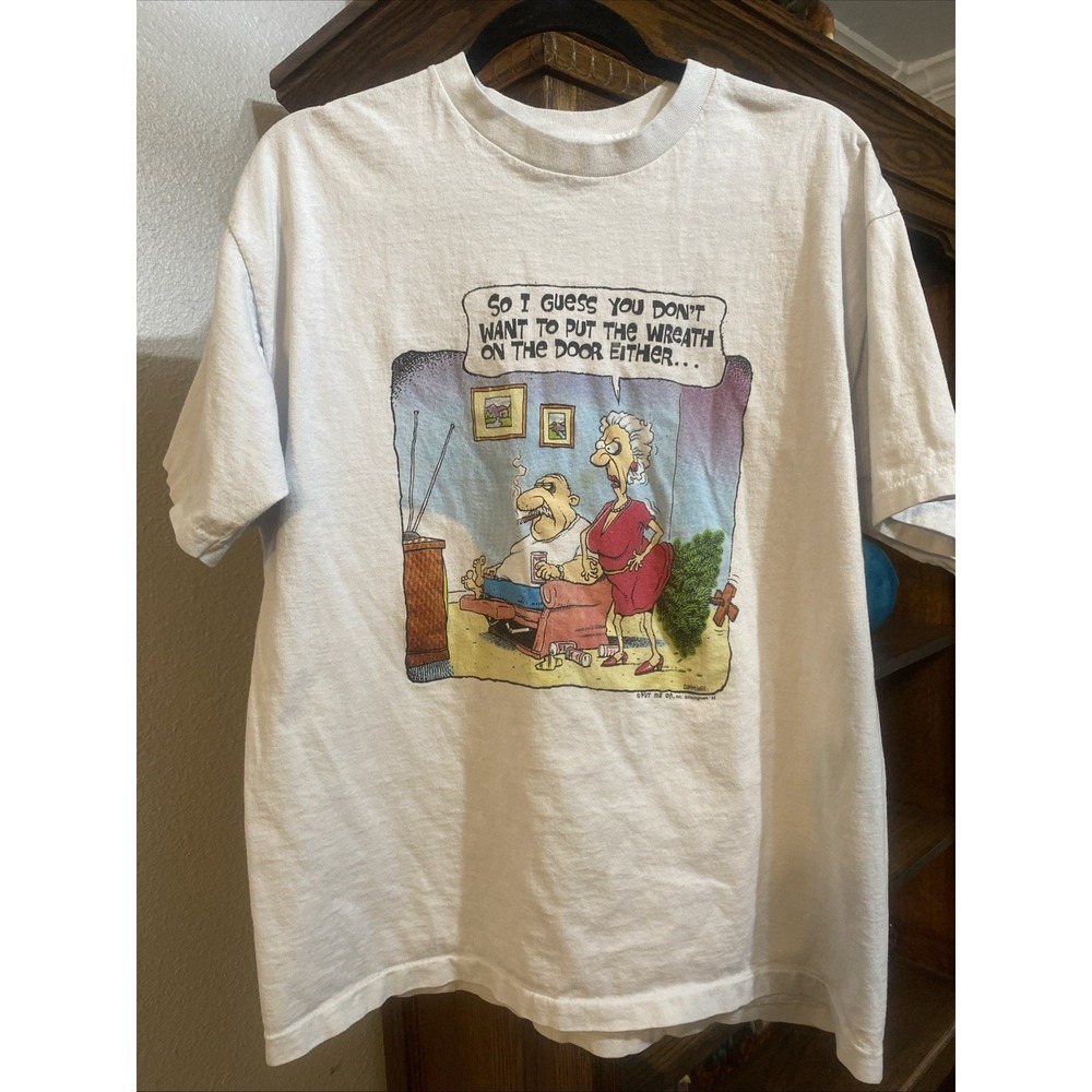 Vintage 90s put me on Sz L Comic Christmas Tee t-shirt, Dirty Jokes
